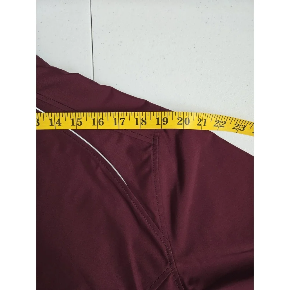 Cutter & Buck Men's M Maroon CB WeatherTec Beacon Full Zip‎ Lightweight Jacket